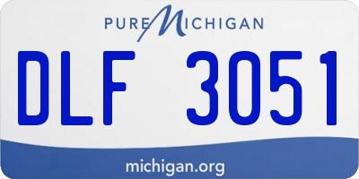 MI license plate DLF3051