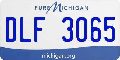 MI license plate DLF3065