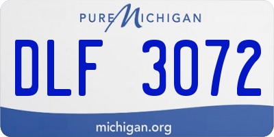 MI license plate DLF3072