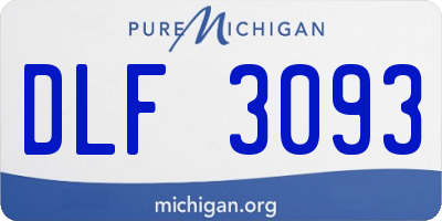 MI license plate DLF3093