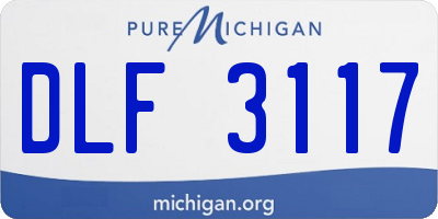 MI license plate DLF3117