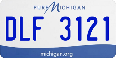 MI license plate DLF3121