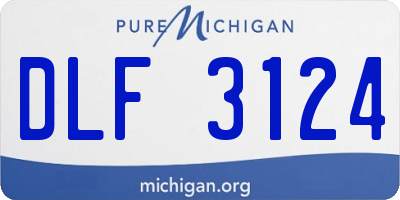 MI license plate DLF3124