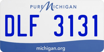 MI license plate DLF3131