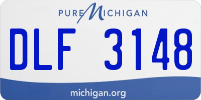 MI license plate DLF3148