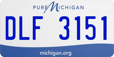 MI license plate DLF3151