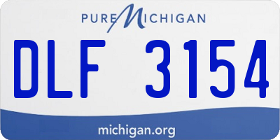 MI license plate DLF3154