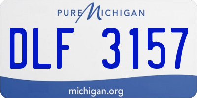 MI license plate DLF3157