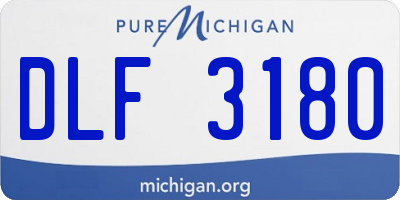 MI license plate DLF3180