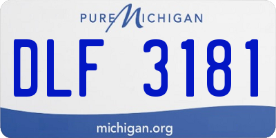 MI license plate DLF3181