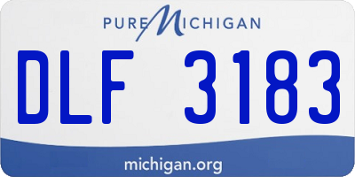 MI license plate DLF3183