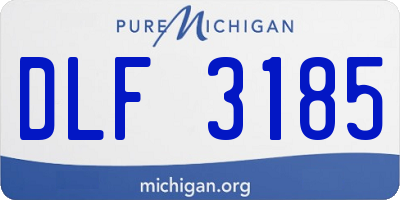 MI license plate DLF3185