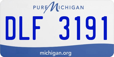 MI license plate DLF3191