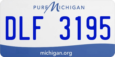 MI license plate DLF3195