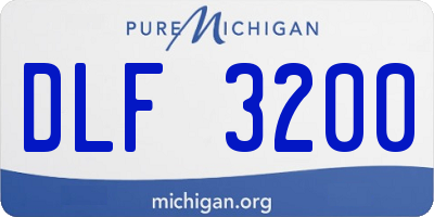 MI license plate DLF3200