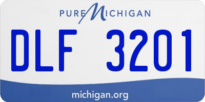 MI license plate DLF3201