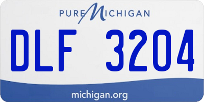 MI license plate DLF3204