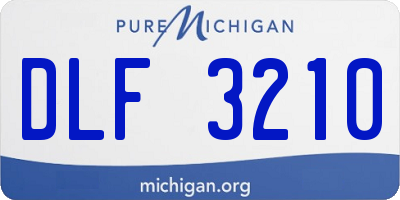 MI license plate DLF3210