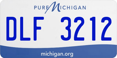 MI license plate DLF3212