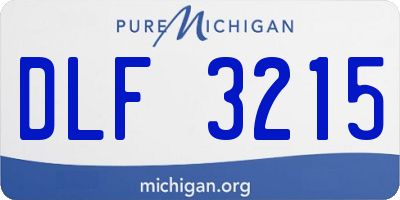 MI license plate DLF3215