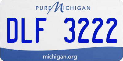 MI license plate DLF3222