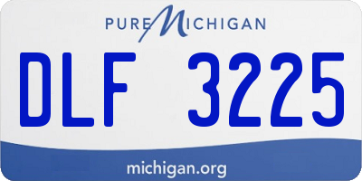 MI license plate DLF3225