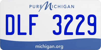 MI license plate DLF3229