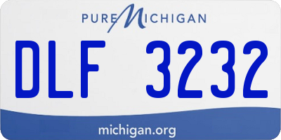 MI license plate DLF3232