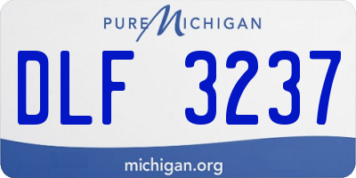 MI license plate DLF3237