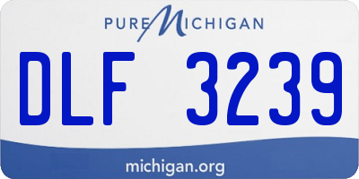 MI license plate DLF3239