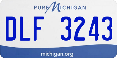 MI license plate DLF3243
