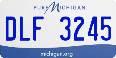 MI license plate DLF3245