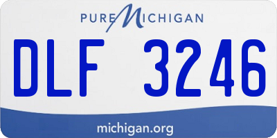 MI license plate DLF3246