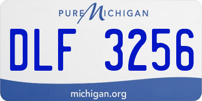 MI license plate DLF3256