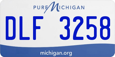 MI license plate DLF3258