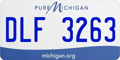 MI license plate DLF3263