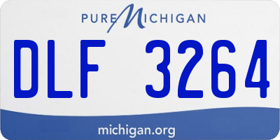 MI license plate DLF3264
