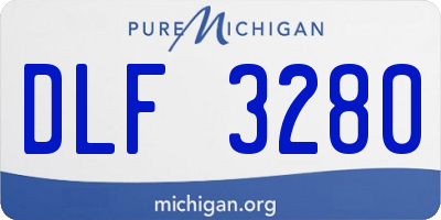 MI license plate DLF3280