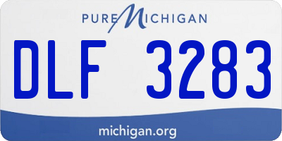 MI license plate DLF3283