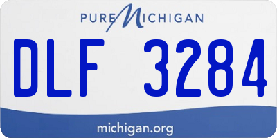 MI license plate DLF3284