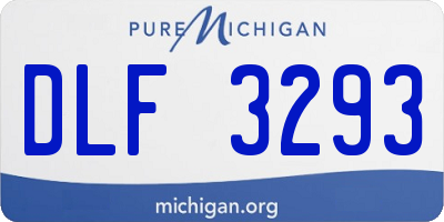 MI license plate DLF3293
