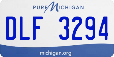 MI license plate DLF3294