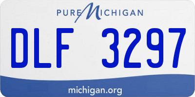 MI license plate DLF3297