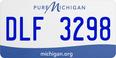 MI license plate DLF3298