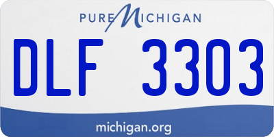 MI license plate DLF3303