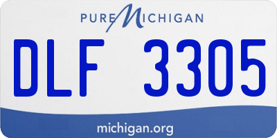 MI license plate DLF3305