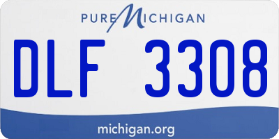 MI license plate DLF3308