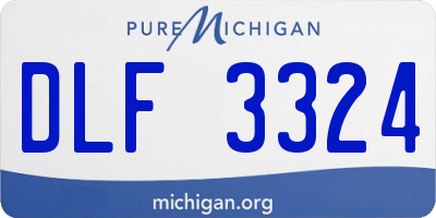 MI license plate DLF3324