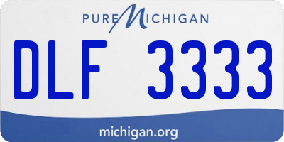 MI license plate DLF3333