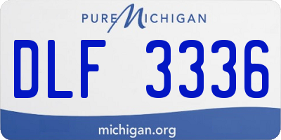 MI license plate DLF3336